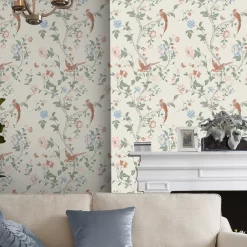 Laura Ashley Summer Palace Green, Orange Trail Smooth Wallpaper -Laura Ashley Sales Store laura ashley summer palace green orange trail smooth wallpaper5011583551334 21i bq