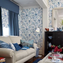 Laura Ashley Summer Palace Royal Blue Floral Smooth Wallpaper -Laura Ashley Sales Store laura ashley summer palace royal blue floral smooth wallpaper5011583468144 20i bq