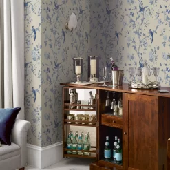 Laura Ashley Summer Palace Royal Blue Floral Smooth Wallpaper -Laura Ashley Sales Store laura ashley summer palace royal blue floral smooth wallpaper5011583468144 21i bq