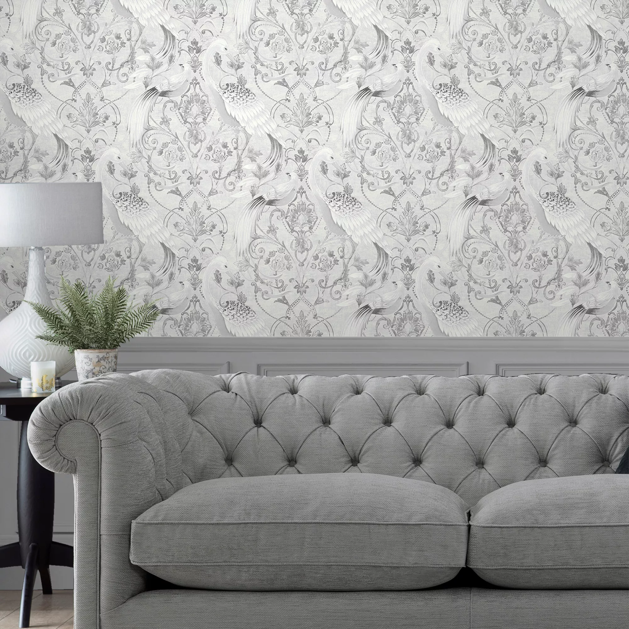 Laura Ashley Tregaron Grey Animal Smooth Wallpaper 5 Laura Ashley Tregaron Grey Animal Smooth Wallpaper - Image 5