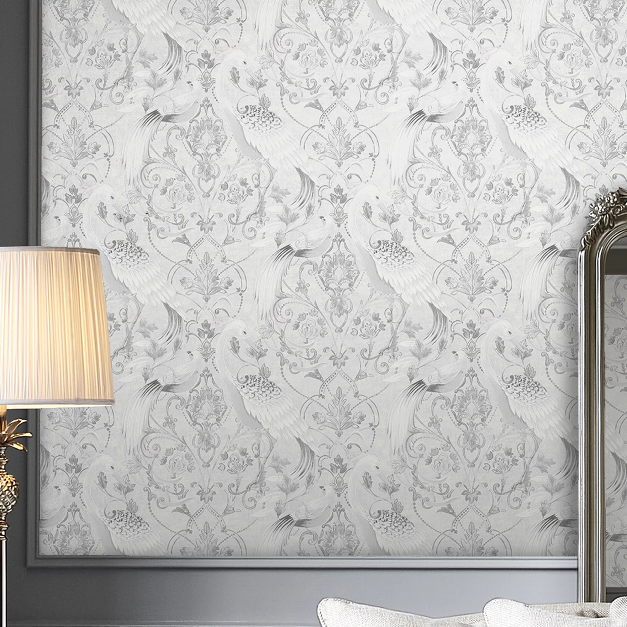 Laura Ashley Tregaron Grey Animal Smooth Wallpaper 6 Laura Ashley Tregaron Grey Animal Smooth Wallpaper - Image 6