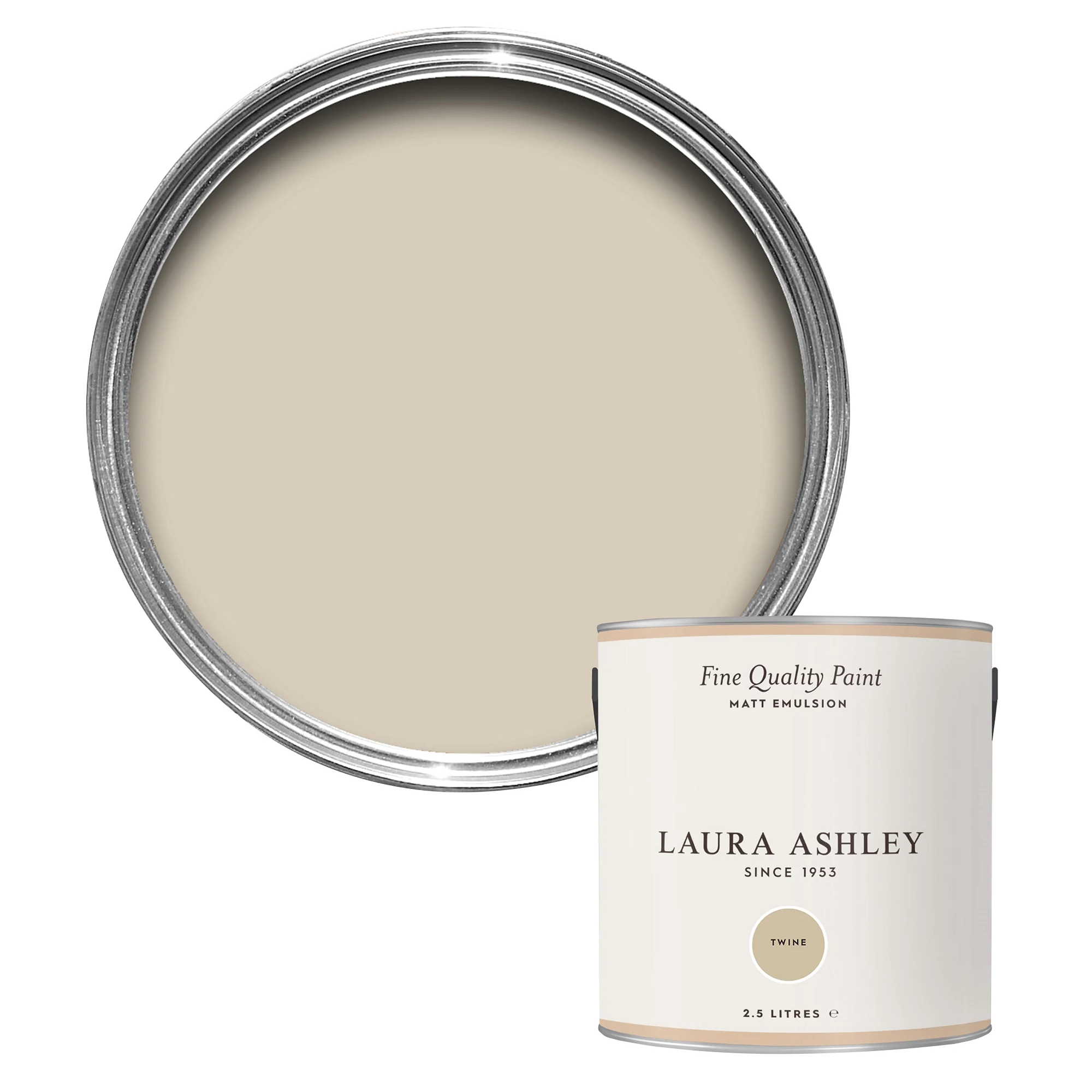 Laura Ashley Twine Matt Emulsion Paint, 2.5L 1 Laura Ashley Twine Matt Emulsion Paint, 2.5L