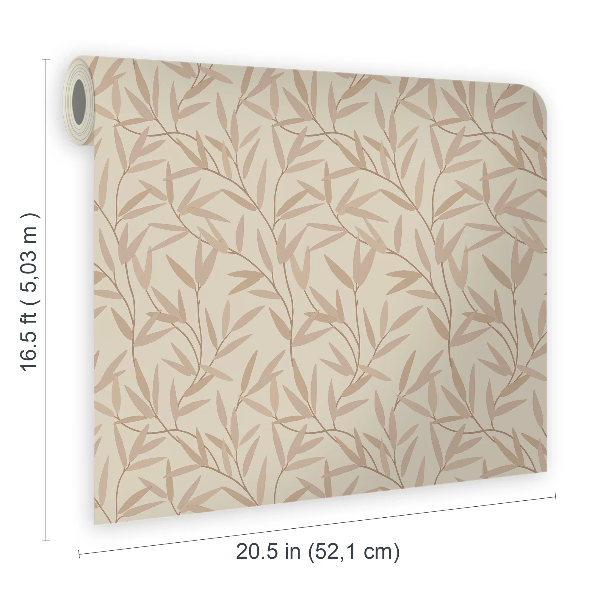Laura Ashley Willow Neutral Leaf Smooth Wallpaper 6 Laura Ashley Willow Neutral Leaf Smooth Wallpaper - Image 6