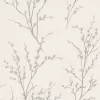 Laura Ashley Willow Off White & Steel Floral Smooth Wallpaper