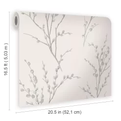 Laura Ashley Willow Off White & Steel Floral Smooth Wallpaper -Laura Ashley Sales Store laura ashley willow off white steel floral smooth wallpaper5011583467215 02t bq