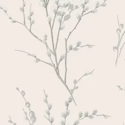 Laura Ashley Willow Off White & Steel Floral Smooth Wallpaper -Laura Ashley Sales Store laura ashley willow off white steel floral smooth wallpaper5011583467215 37c bq